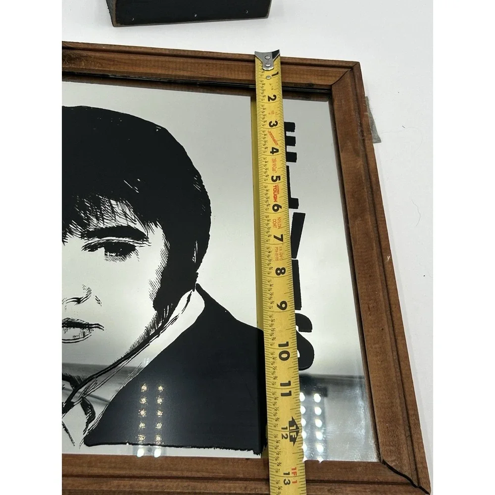 Elvis Presley Vintage Mirror In Wood Frame 13x13 Carnival?